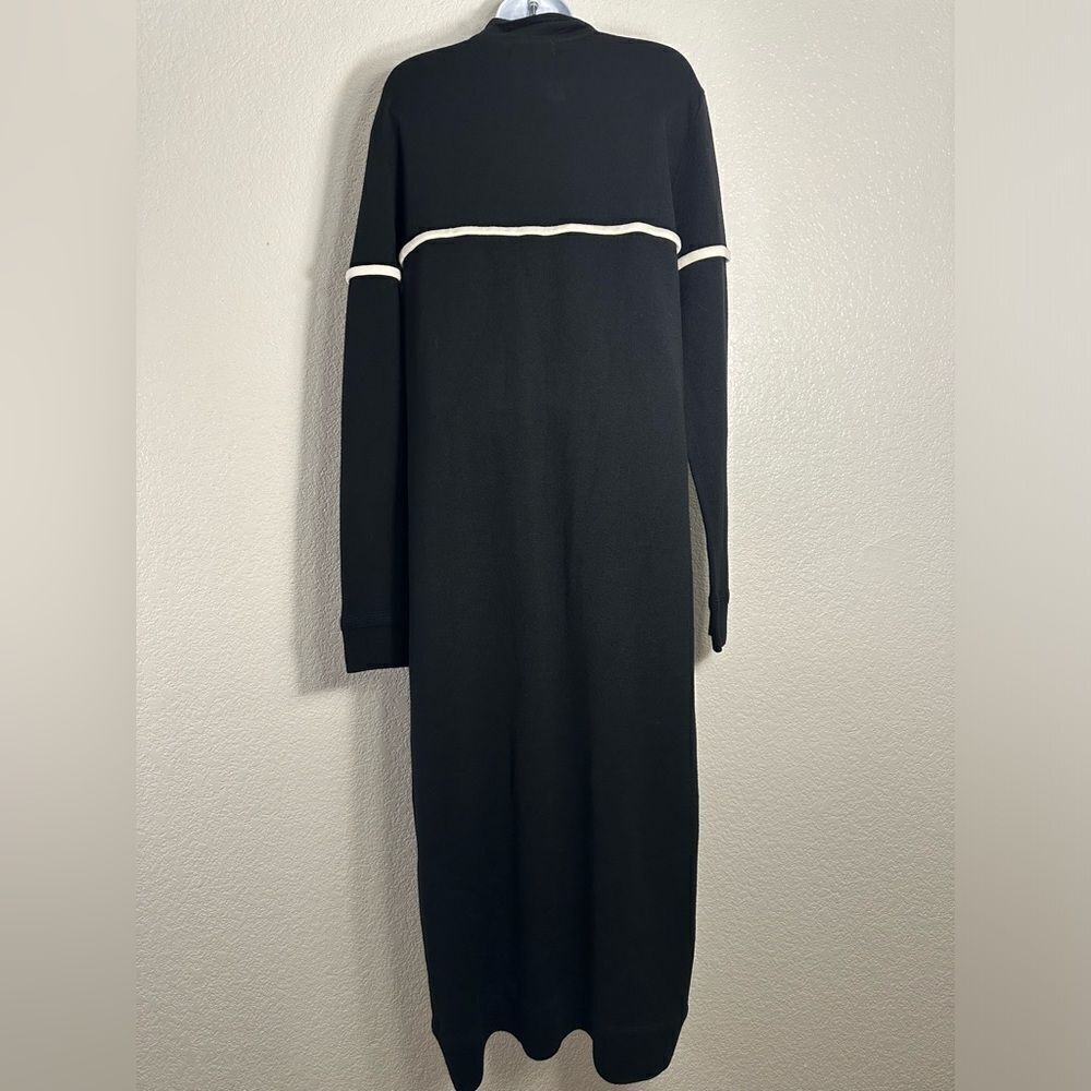 Moussy‎ Studiowear Double Zip Wool Blend Black Sweater Dress Jacket Monochrome - Picture 4 of 8